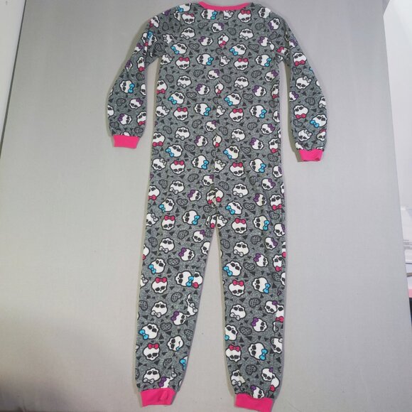 Monster High Onesie girl pyjamas size M (10-12) grey with graphic design - Picture 4 of 11